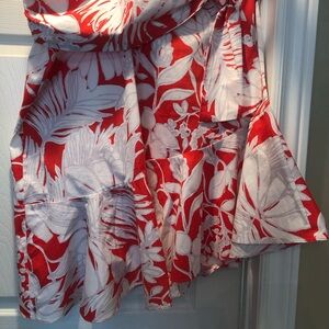 Natori Orange & White Flouncy Skirt Size 16